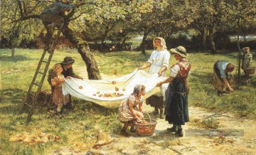 Un Apple rassemblant la famille rurale Frederick E Morgan Peinture décoratif